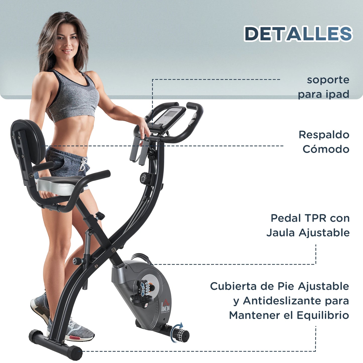SpinPro Fitness® - Bicicleta Estática Multifunción Piernas & Brazos